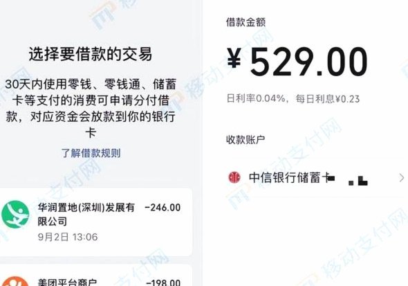 微信分付套出来有利息吗