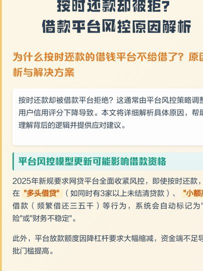 风控了哪个平台可以借钱